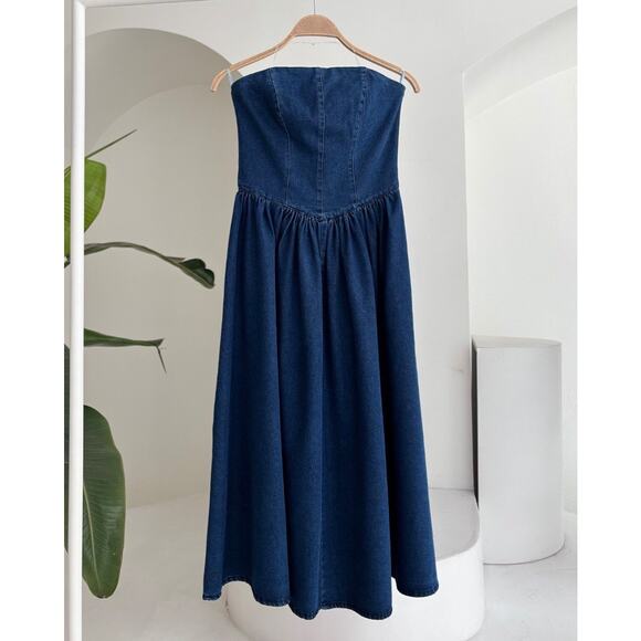RARE!!! ZARA Strapless Midi Dress NWT - Picture 16 of 16